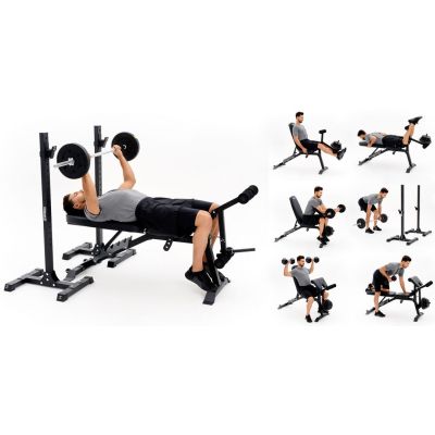 18. ZIPRO SUPERSET Adjustable Workout Bench Adjustable Backrest Adjustable Seat Gym, Home Black