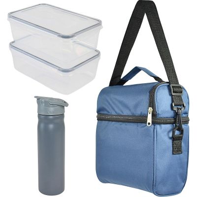 LUNCHBOX THERMAL BAG WITH BOTTLE AND 2 CONTAINERS REDCLIFFS BLUE
