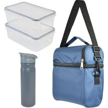 LUNCHBOX THERMAL BAG WITH BOTTLE AND 2 CONTAINERS REDCLIFFS BLUE