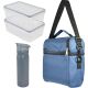 LUNCHBOX THERMAL BAG WITH BOTTLE AND 2 CONTAINERS REDCLIFFS BLUE