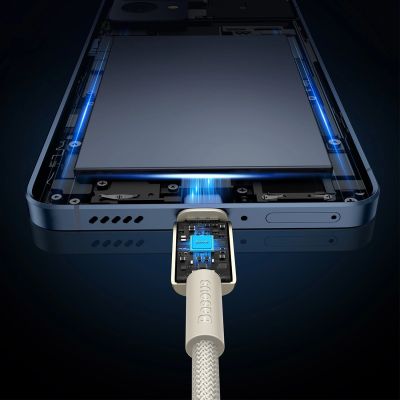 7. Baseus Tungsten Gold USB-C / USB-C cable 100W 1m - gold