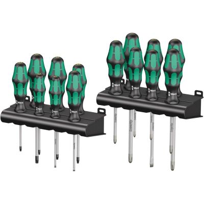 WERA screwdriver set 14 pcs + 2 hangers