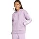 Women's adidas Essentials 3-Stripes Full-Zip Fleece Hoodie Purple JY3080