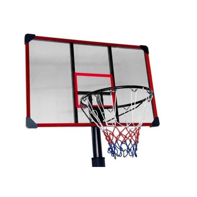 7. Basketball Hoop Set with Mobile Height-Adjustable Stand Lean 225–305 cm