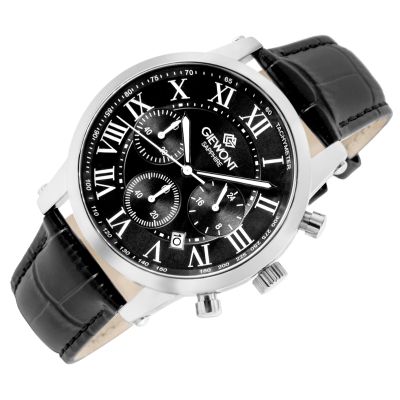 3. Men's Watch Giewont Chronograph Sapphire Silver Black GW6260-A2
