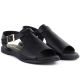 4. Women's black leather sandals Cambell 19391