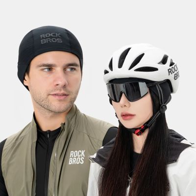 6. Rockbros LF25956 Seamless Knit Cycling Cap - Black