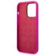 7. Guess Silicone Vintage Gold Logo Case for iPhone 14 Pro - Fuchsia