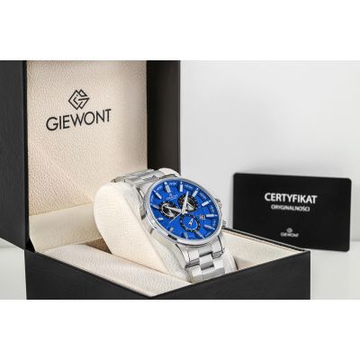 7. Men's Watch Giewont Chronograph Sapphire Silver Blue GW4580-B3