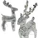 6. REINDEER DECORATION 34 CM 20 LED SILVER