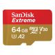 2. SanDisk EXTREME 64GB 170/80MB/s MicroSDXC Memory Card A2 C10 V30 UHS-I U3