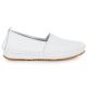 2. Women's leather slip-on shoes, white, S.Barski LR61-7051