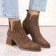 11. Suede high-heeled ankle boots Potocki W WOL213B brown