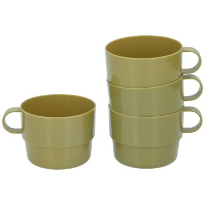 4. CAMP ACTIVE KHAKI TRAVEL MUG 4 PCS