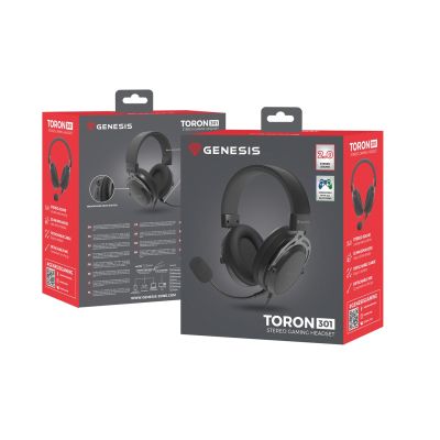 7. GENESIS Toron 301 Wired Headband Gaming Headset Black