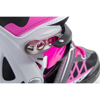 36. ROLLER SKATES-ROLLER SKATES-ICE SKATING 4IN1 ENERO PRO LED 34-37 PINK-GRAY