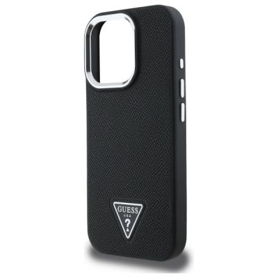 6. Guess GUHMP16XPGTSPSK iPhone 16 Pro Max 6.3" black/black hardcase Grained Triangle MagSafe