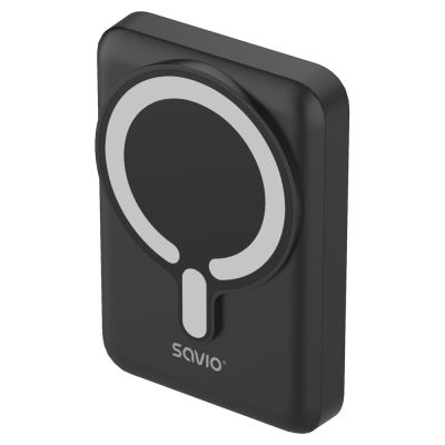 3. SAVIO POWERBANK 10000 MAH MAGNETIC BLACK BA-12
