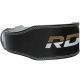 10. 4" GOLD LEATHER BODYBUILDING BELT FOR EXERCISES - RDX S