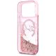 7. Karl Lagerfeld Liquid Glitter Karl Script Logo MagSafe Case for iPhone 17 Pro - Pink