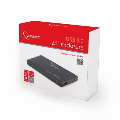 3. HDD enclosure GEMBIRD EE2-U3S-2 (2.5"; USB 3.0; aluminium; black)