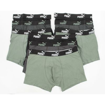 2. Puma Men's Boxer Briefs 9-Pack Black Gray Khaki Comfortable Cotton
