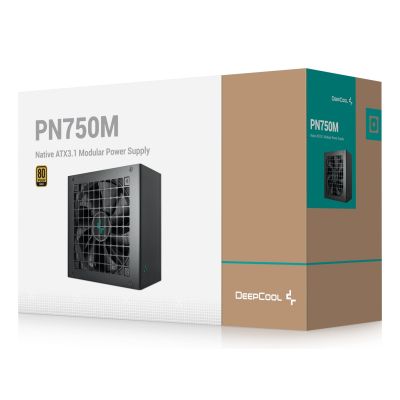 12. DeepCool PN750M 80+Gold Power Supply (Modular Cable) EU PLUG ATX 3.1 (R-PN750M-FC0B-JGEU)
