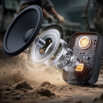 9. Joyroom Maya JR-MS03 portable Bluetooth speaker with built-in flashlight, resistant - yellow