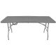 18. CATERING TABLE FOLDABLE INTO A SUITCASE 180x74CM MAX.100KG WOODLAND BOARD DARK GREY