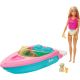 7. Barbie Motorboat + Doll GRG30 MATTEL