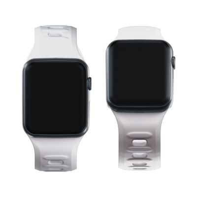 9. 3mk Silicone Watch Strap for Apple Watch 38 / 40 / 41 mm - white