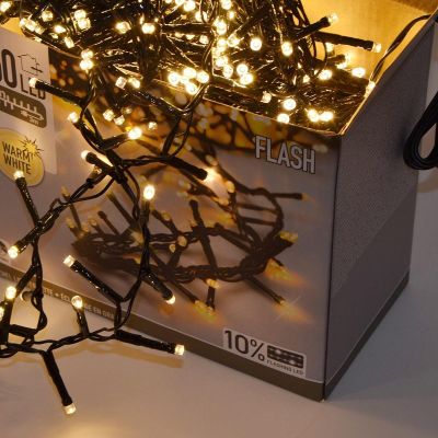 5. CHRISTMAS LIGHTS LIGHT CHAIN 750 LED FLASH WARM WHITE