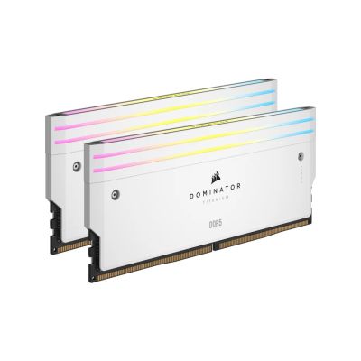 7. Corsair 32GB PC 7000 CL34 DDR5 Memory Kit, 2x16GB, Dominator T RGB White, Retail