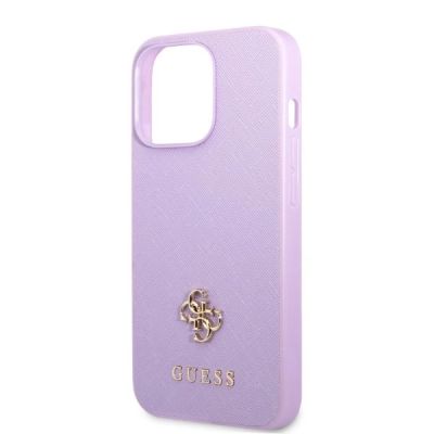 6. Guess GUHCP13XPS4MU iPhone 13 Pro Max 6.7" purple/purple hardcase Saffiano 4G Small Metal Logo