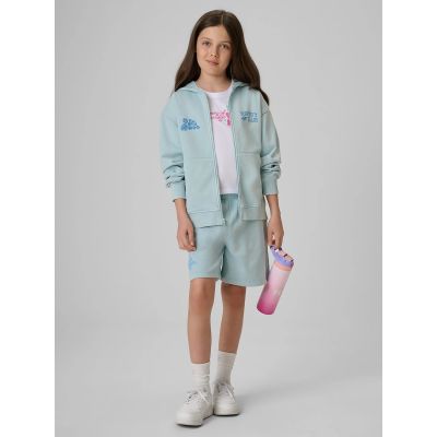 3. Girls' sleeveless T-shirt with print 4F 4FJRSS26TSLEF328-11S