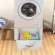 8. Maclean Washer/Dryer Stand with Drawer, Max Load 150kg, White, MC-117 W