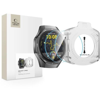 Tech-Protect Easy Set+ 2-pack tempered glass for Huawei Watch GT 5 Pro 46 mm - transparent