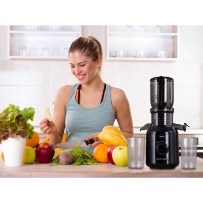 31. ELDOM SLOW JUICER PJ350 250 W BLACK TWO FILTERS NEW GENERATION HEAVY PRESS