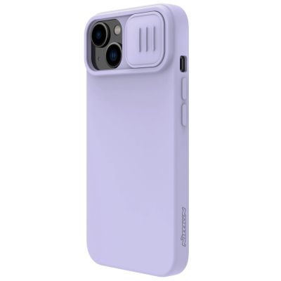 6. Nillkin CamShield Silky Silicone Case iPhone 14 Plus Case with Camera Protector Purple