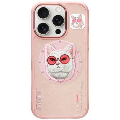 Nimmy Glasses Cool Cat MagSafe Case for iPhone 16 Pro - Pink