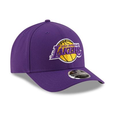 3. New Era 9FORTY Los Angeles Lakers NBA Team M-Crown Purple Snapback Cap - 60755462