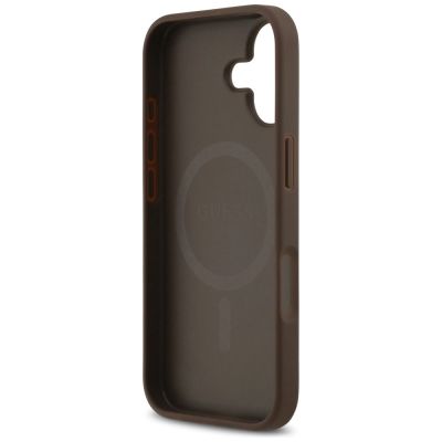 7. Guess 4G Circle Classic Logo MagSafe case for iPhone 17 - brown