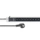 5. PDU 19" Rack power strip, 12x C13 sockets 16A/230 V, 2.0m, 1x unischuko plug, 16A, aluminum