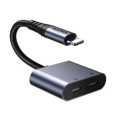 2. Joyroom SY-L02 Lightning to 2x Lightning DAC adapter 2in1 - black