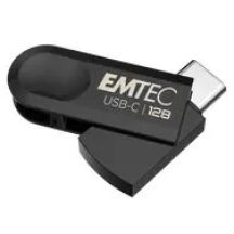 Emtec C280 USB Flash Drive 128GB USB Type-C 3.2 Gen 1 (3.1 Gen 1) Black