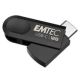Emtec C280 USB Flash Drive 128GB USB Type-C 3.2 Gen 1 (3.1 Gen 1) Black