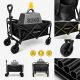 5. Wozinsky WZP-80 beach, tourist, garden, durable, wide wheels, up to 80 kg - black