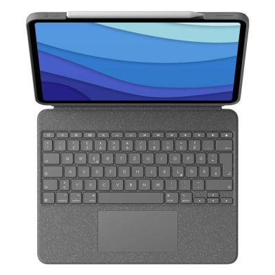 7. Logitech Combo Touch QWERTZ German Smart Connector Gray
