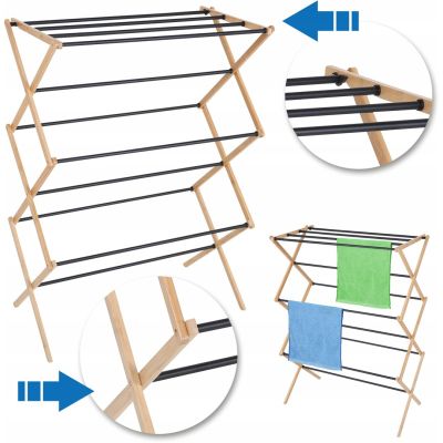 3. PROMIS LAUNDRY RACK ANCONA, WOOD SU113