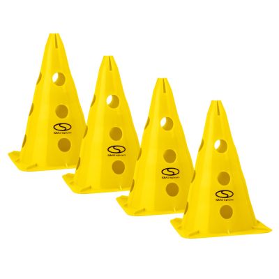 Set of 4 training cones - 30 cm yellow / PT4-13H-Y